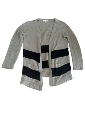 Adam Levine Black and Grey Striped Cardigan (XS)